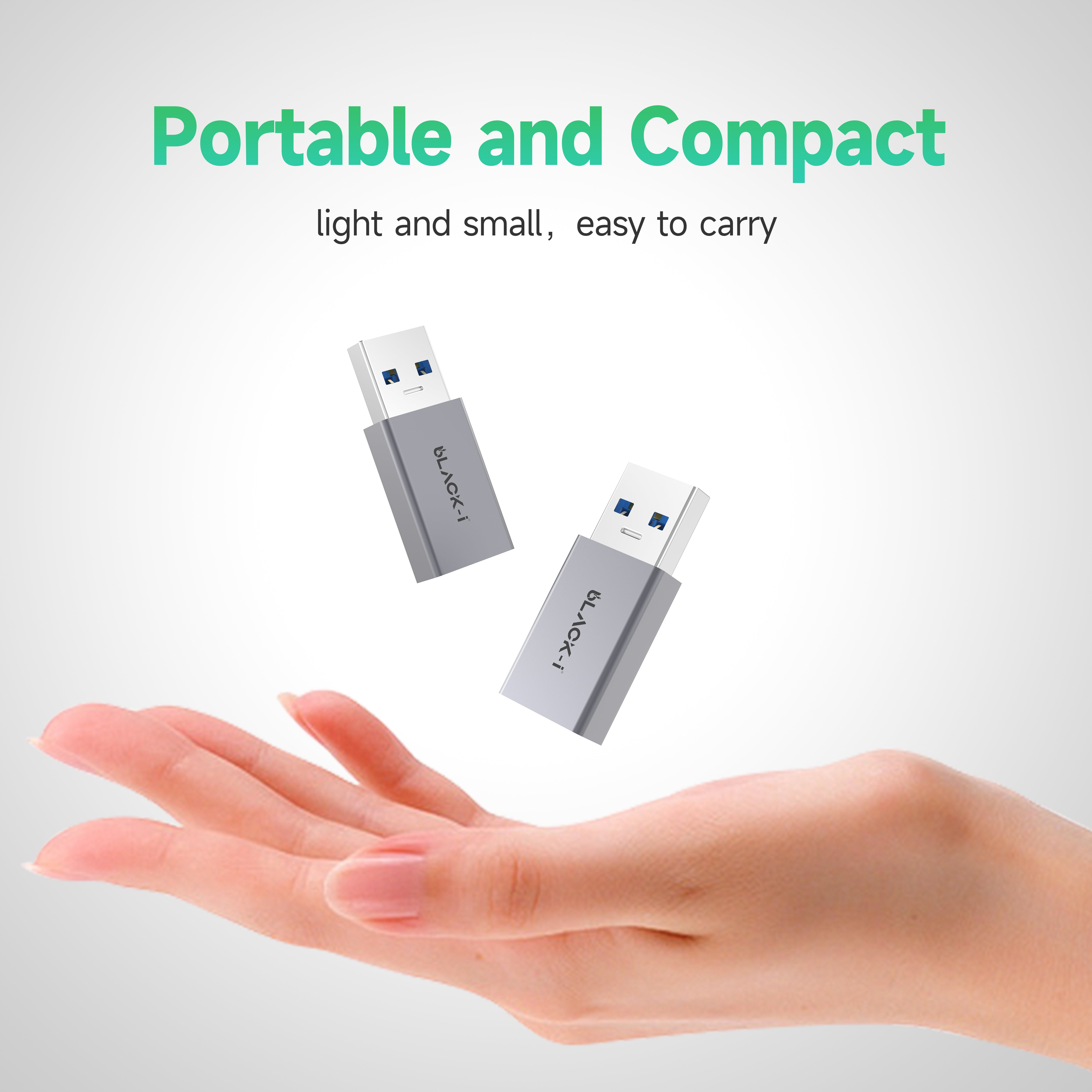 Black-i USB 3.1 Male to Type-C Female Converter