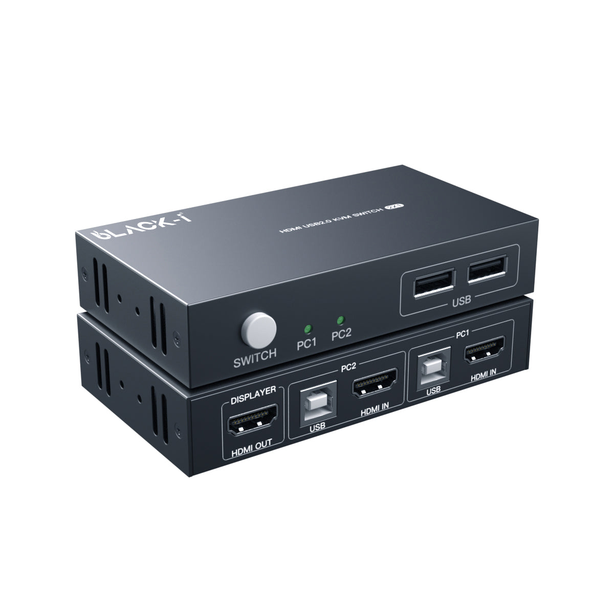 Black-i HDMI 2 in 1 Out KVM Switch 4K