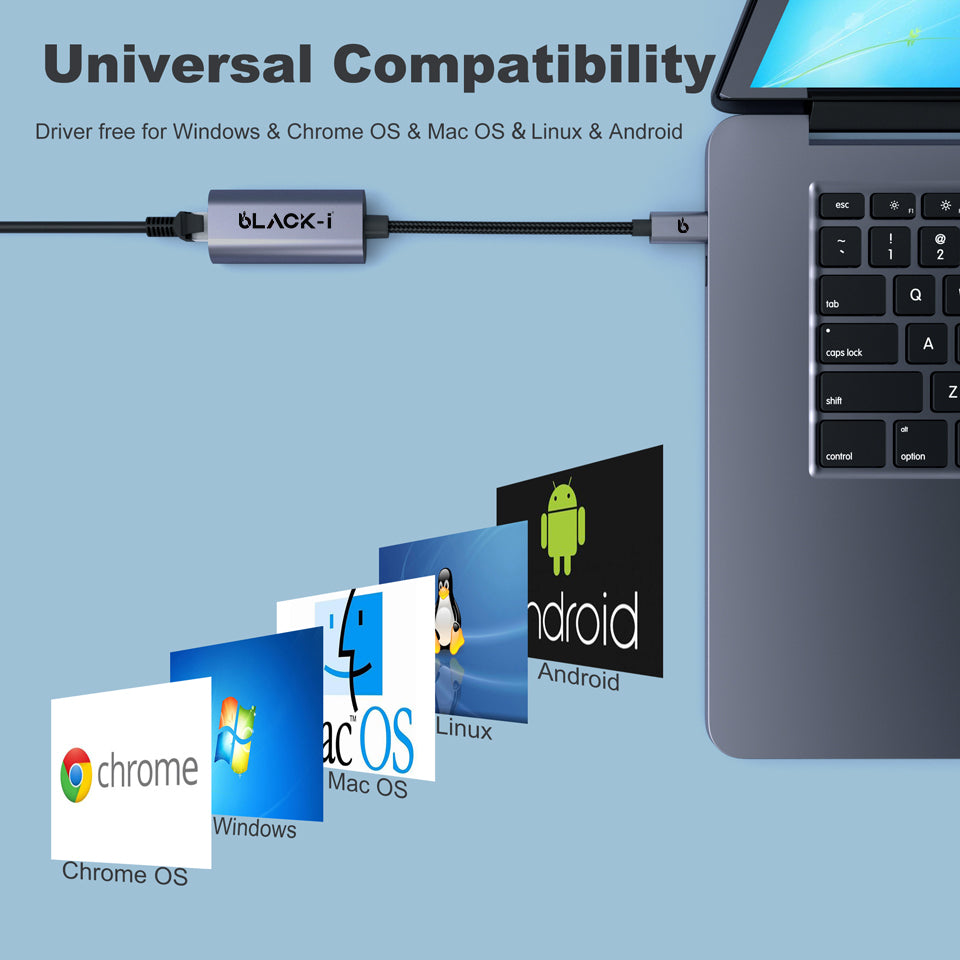 Black-i USB-C to Gigabit LAN Converter