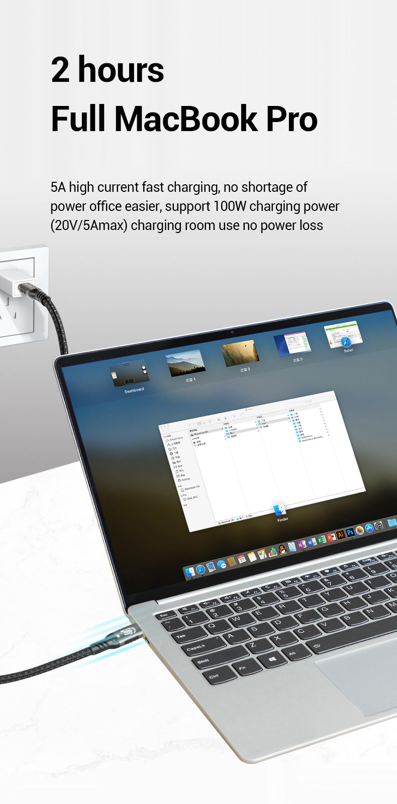 Black-i USB-C 4K Cable - 1.5 Meter Length with 20 Gbps