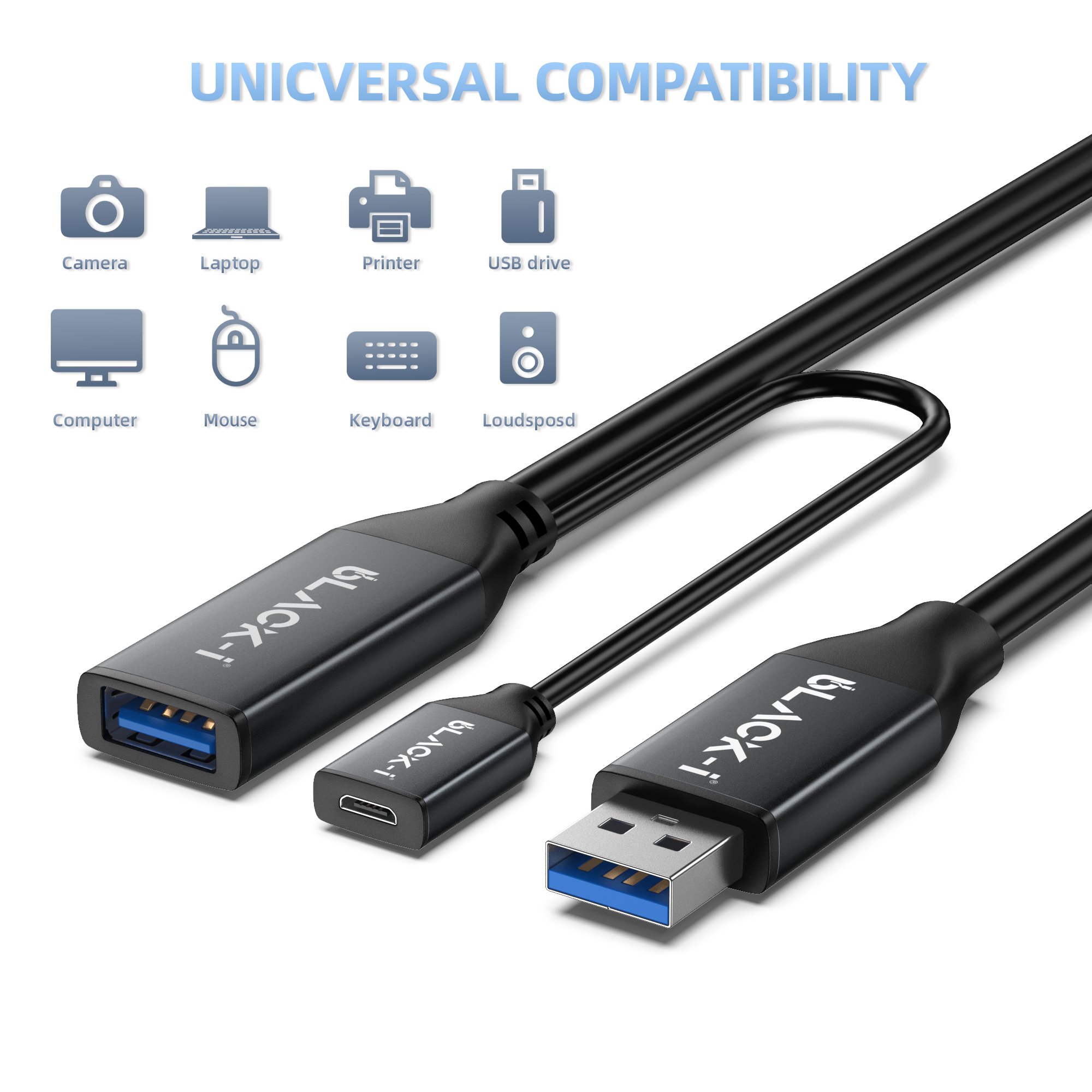Black-i USB 3.0 Extension Cable