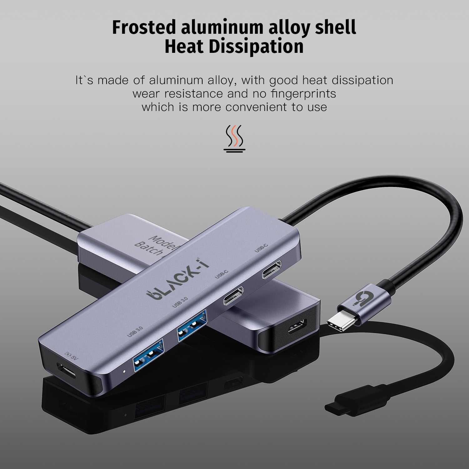 Black-i USB-C to 2*USB-C & 2*USB 3.0 Hub