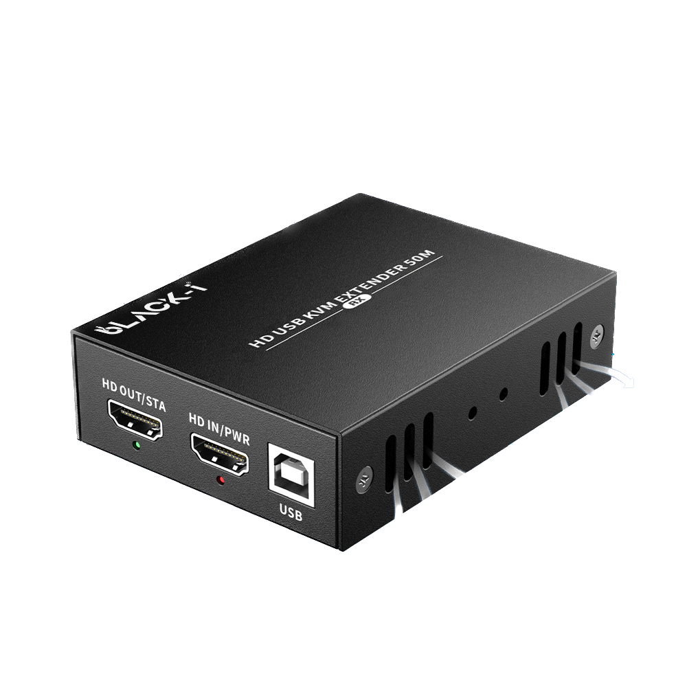 Black-i HDMI KVM Extender Over LAN with USB 2.0