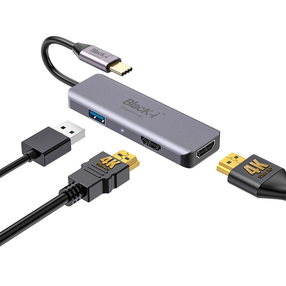 Black-i USB-C to Dual HDMI 4K with USB Port1