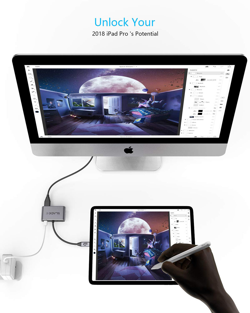 Black-i USB-C 4 in 1 Hub