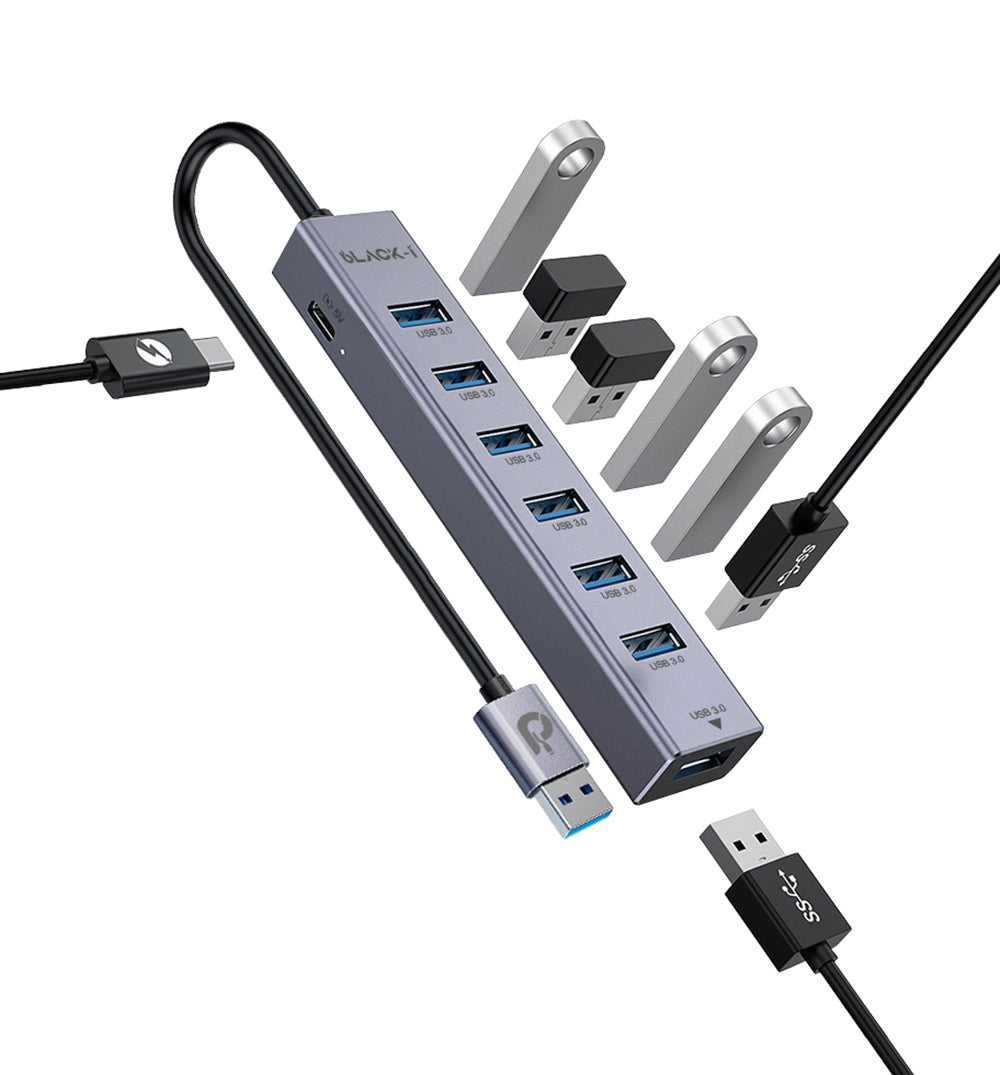 Black-i USB 3.0 7 port hub