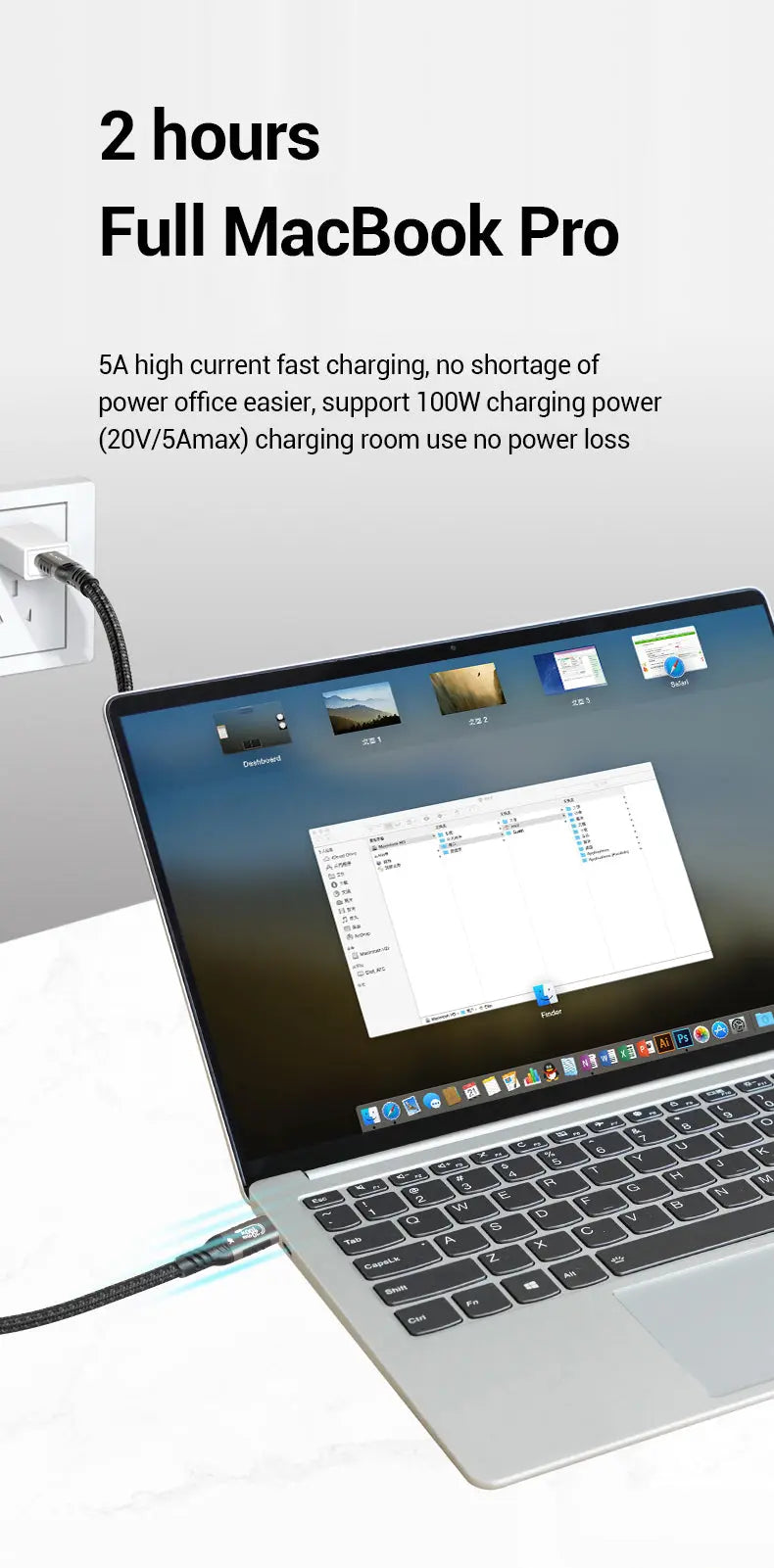 Black-i USB-C 4K Cable - 1.5 Meter Length with 20 Gbps