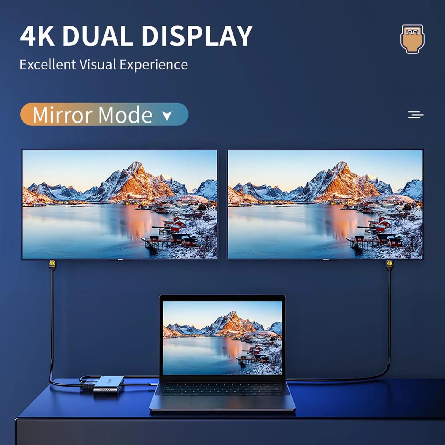 Black-i USB Dual HDMI Docking station