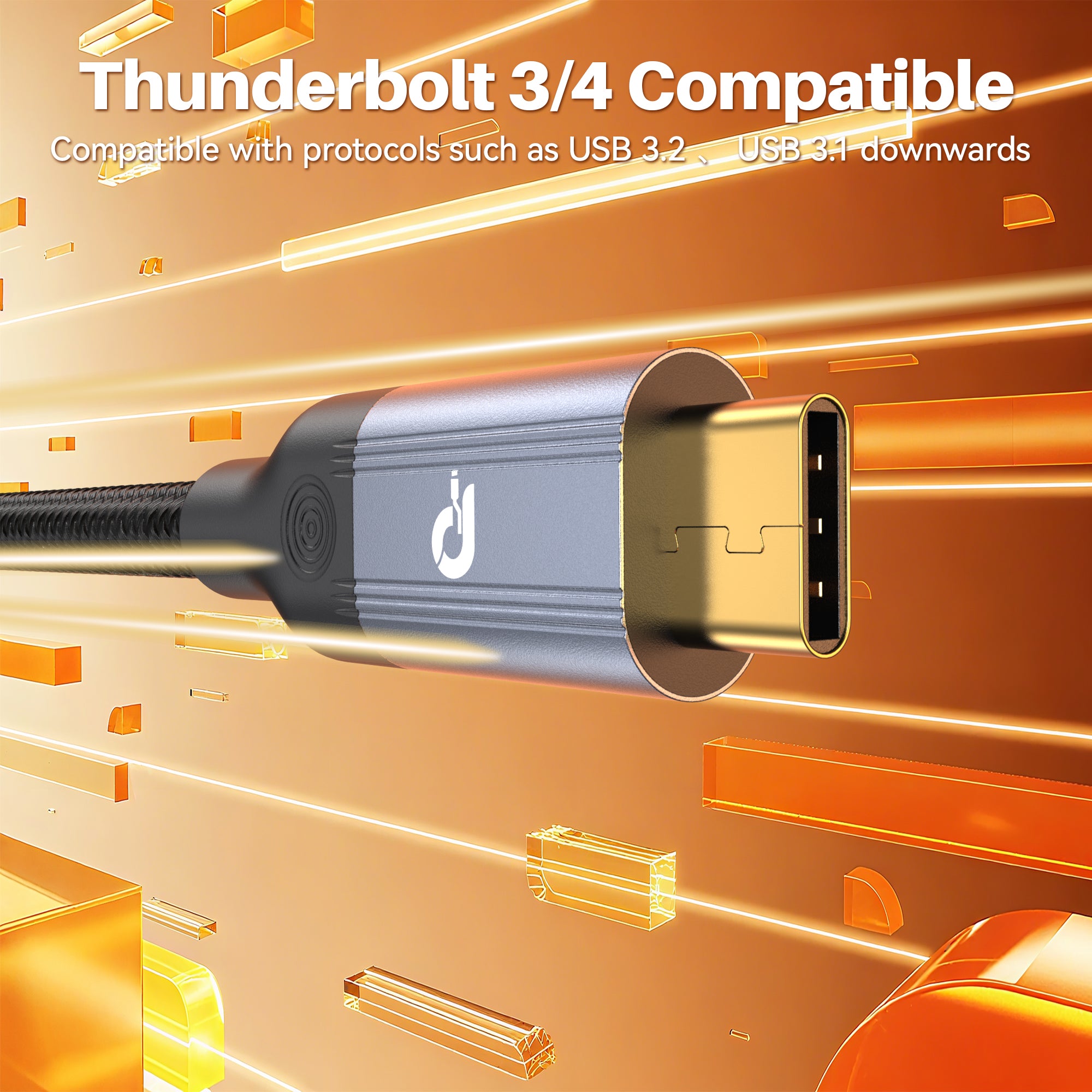 USB-C to HDMI cable cotton braided design with high quality copper