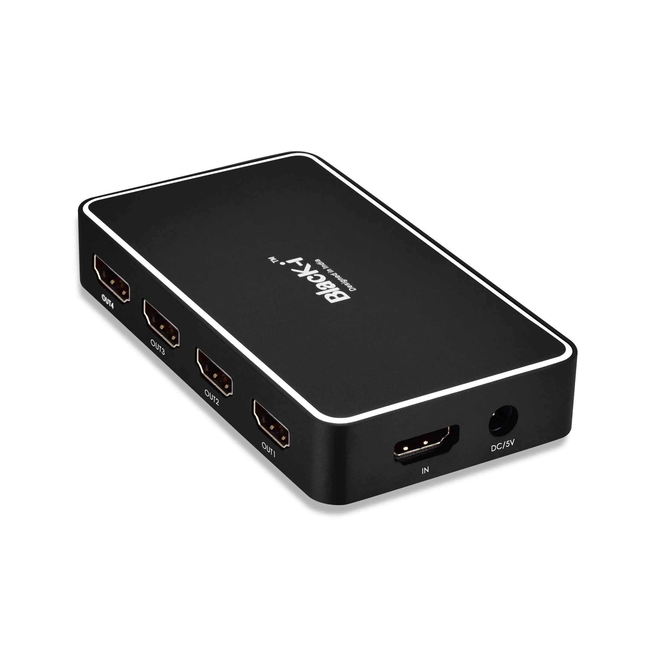 Black-i HDMI Splitter - 1 Input 4 Output – Seamless Signal Distribution for Expanded Multimedia Display