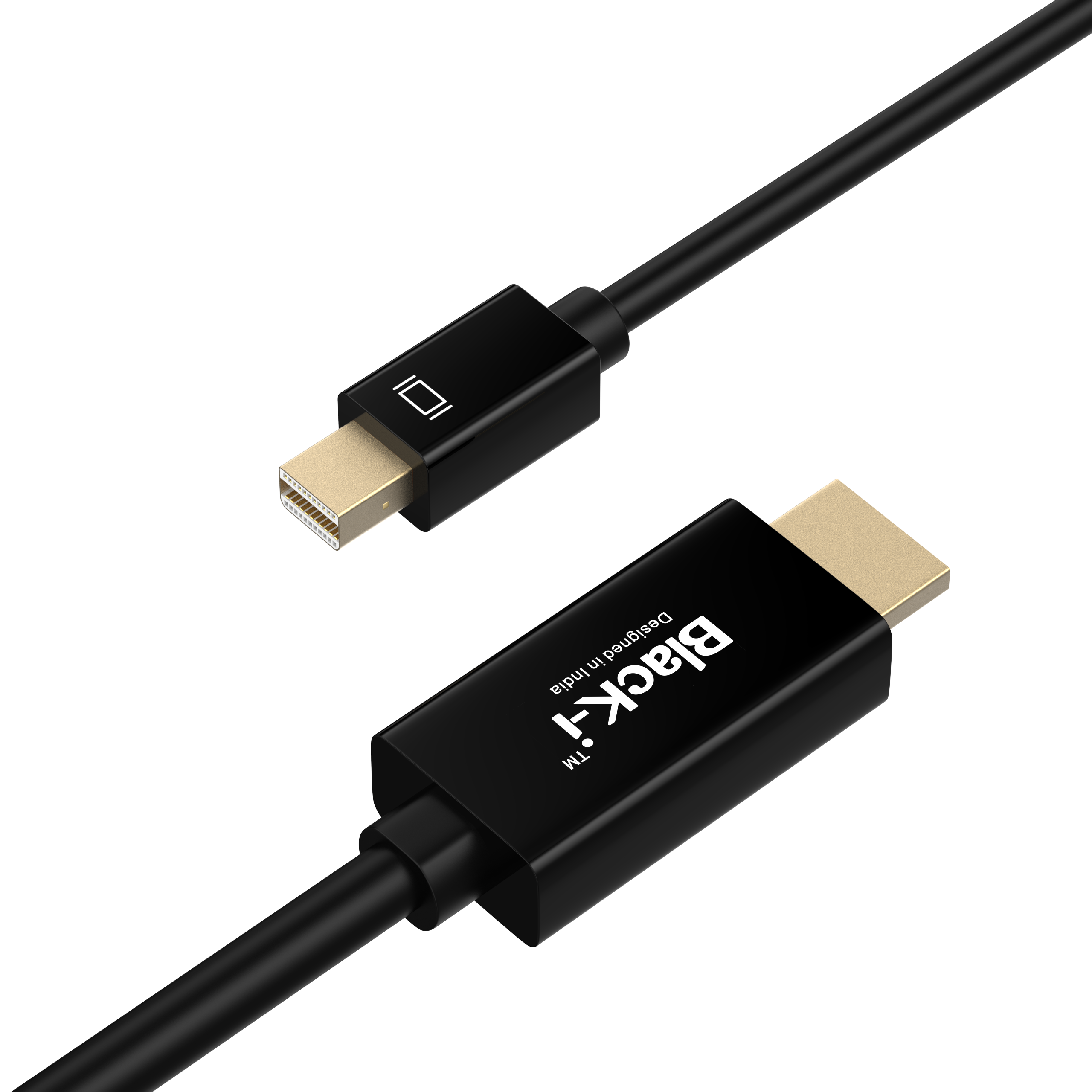 Black-i Mini DisplayPort to HDMI (4K) Cable – Streamline Connectivity for Stunning 4K Visuals in a Compact Design