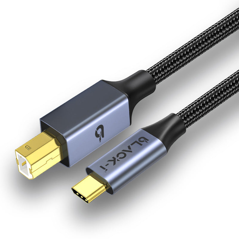 Black-i USB-C to Printer Cable - 1.8 Meter Length – Efficient Connectivity for Seamless Printing and Data Transfer