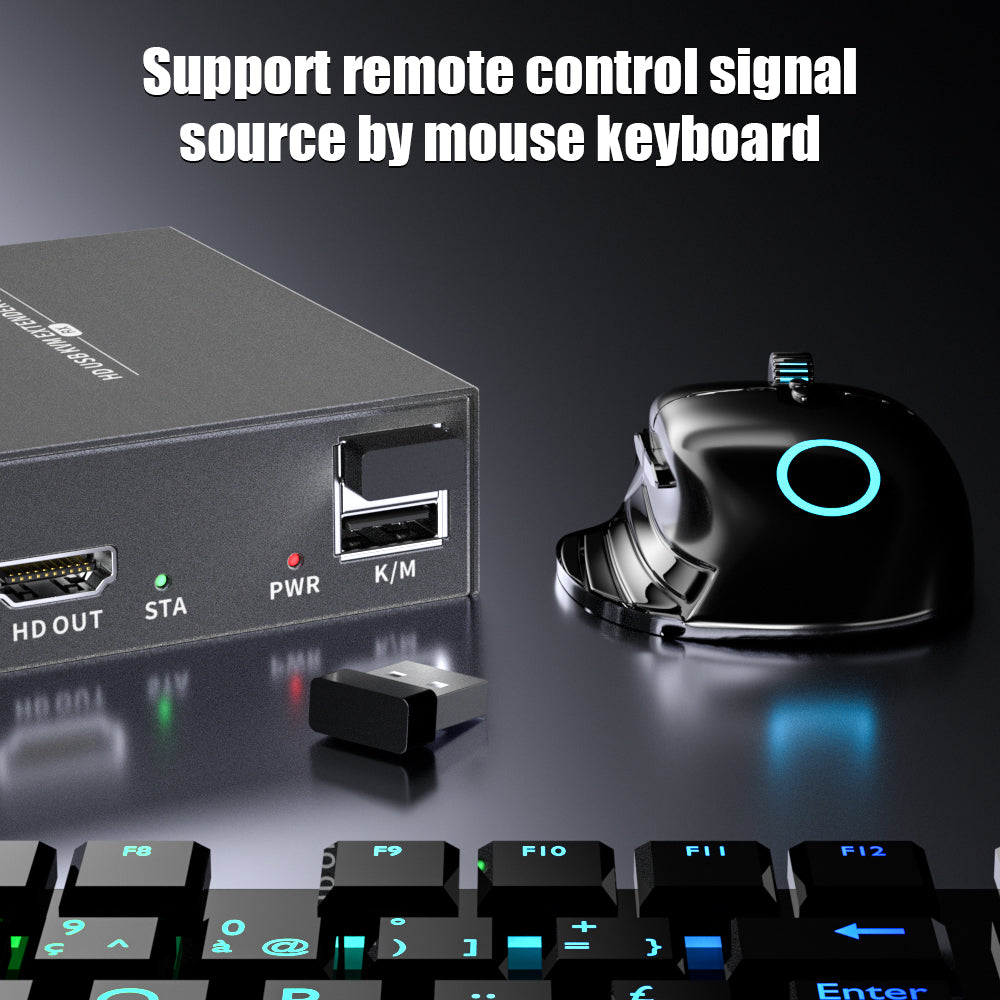 Black-i HDMI KVM Extender Over LAN with USB 2.0 - Extend Signals up to 50 Meters for Remote Control and High-Speed Connectivity