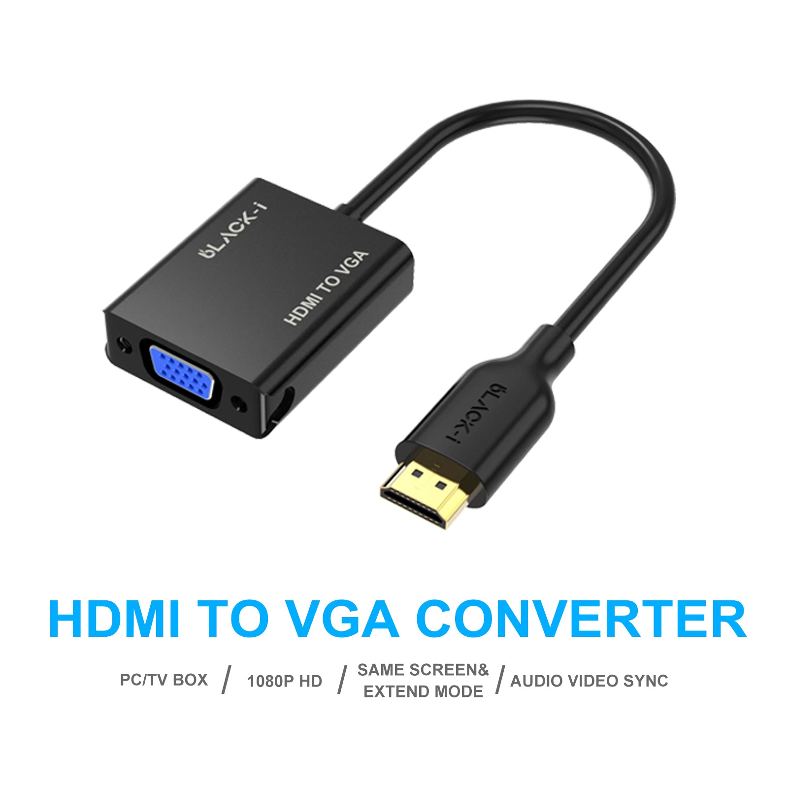 Black-i HDMI to VGA Converter – Connect with Versatility for Enhanced Visual Display