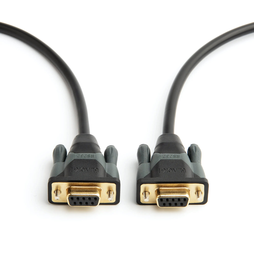 Black-i 9 Pin Serial RS232 Female to Female Cross 1.8M Cable - Black-i
