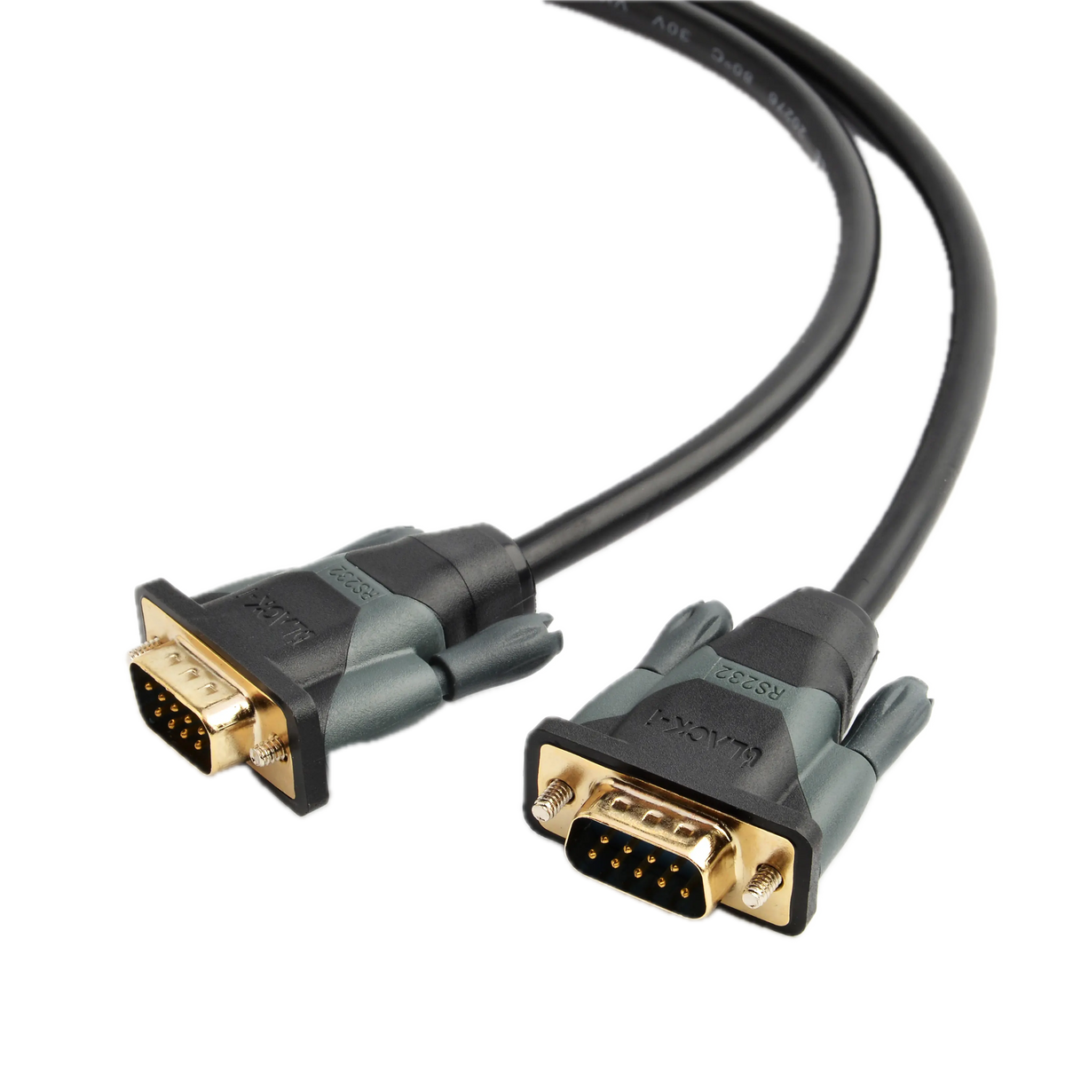 Black-i RS232 Male to Male Cable: 9-Pin Serial Connection