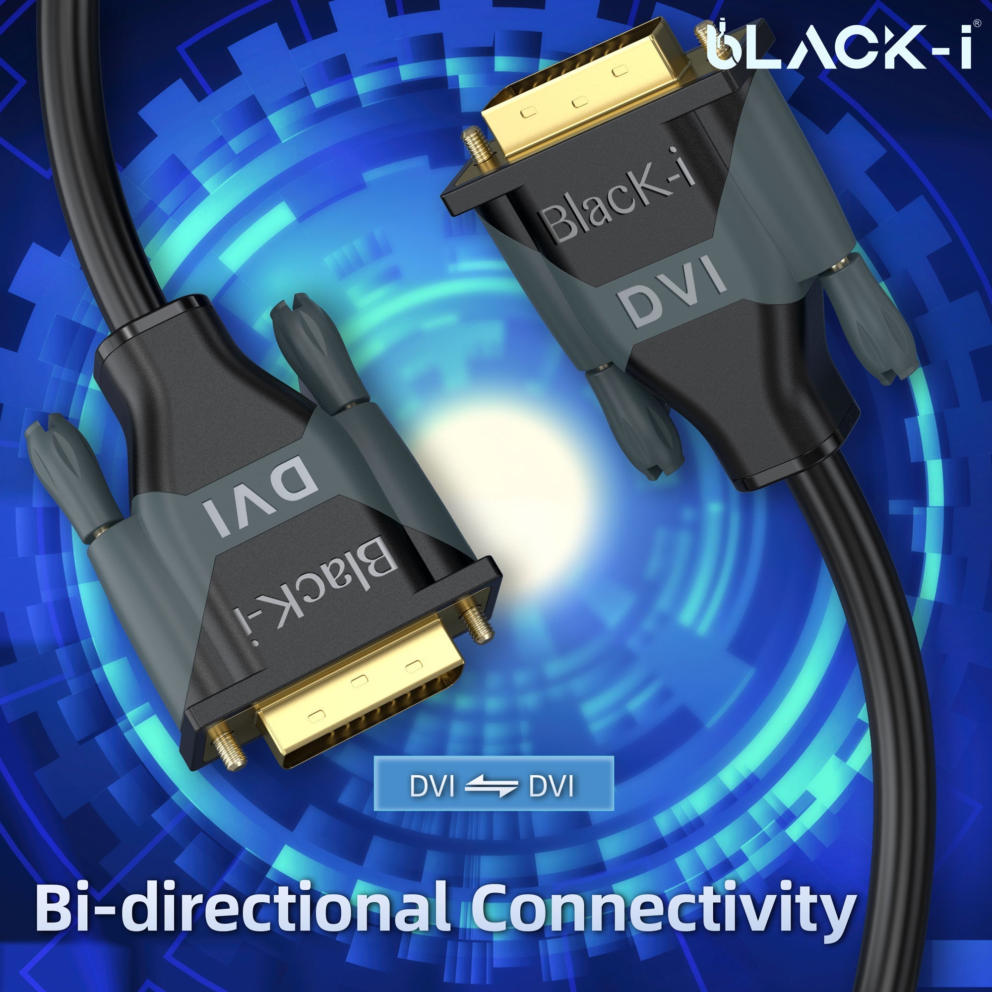 Black-i DVI-D Male to Male Cable 