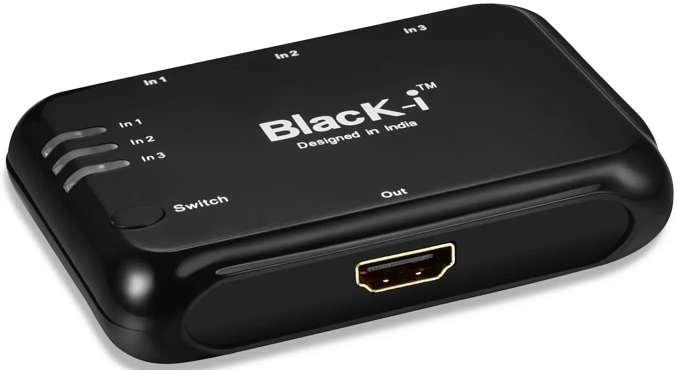 Black-i HDMI 4k Switcher - 3 Input 1 Output 