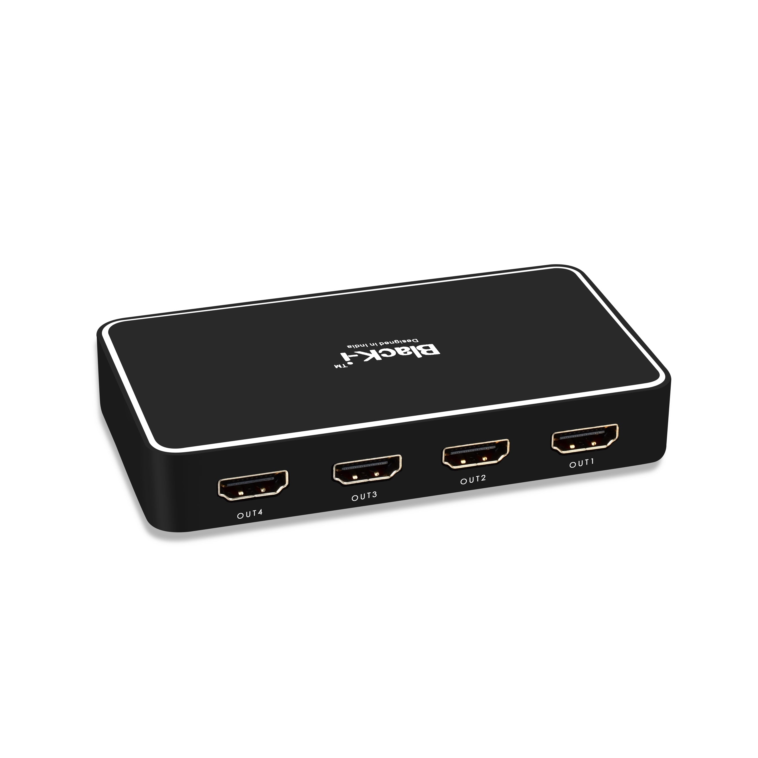 Black-i HDMI Splitter - 1 Input 4 Output 