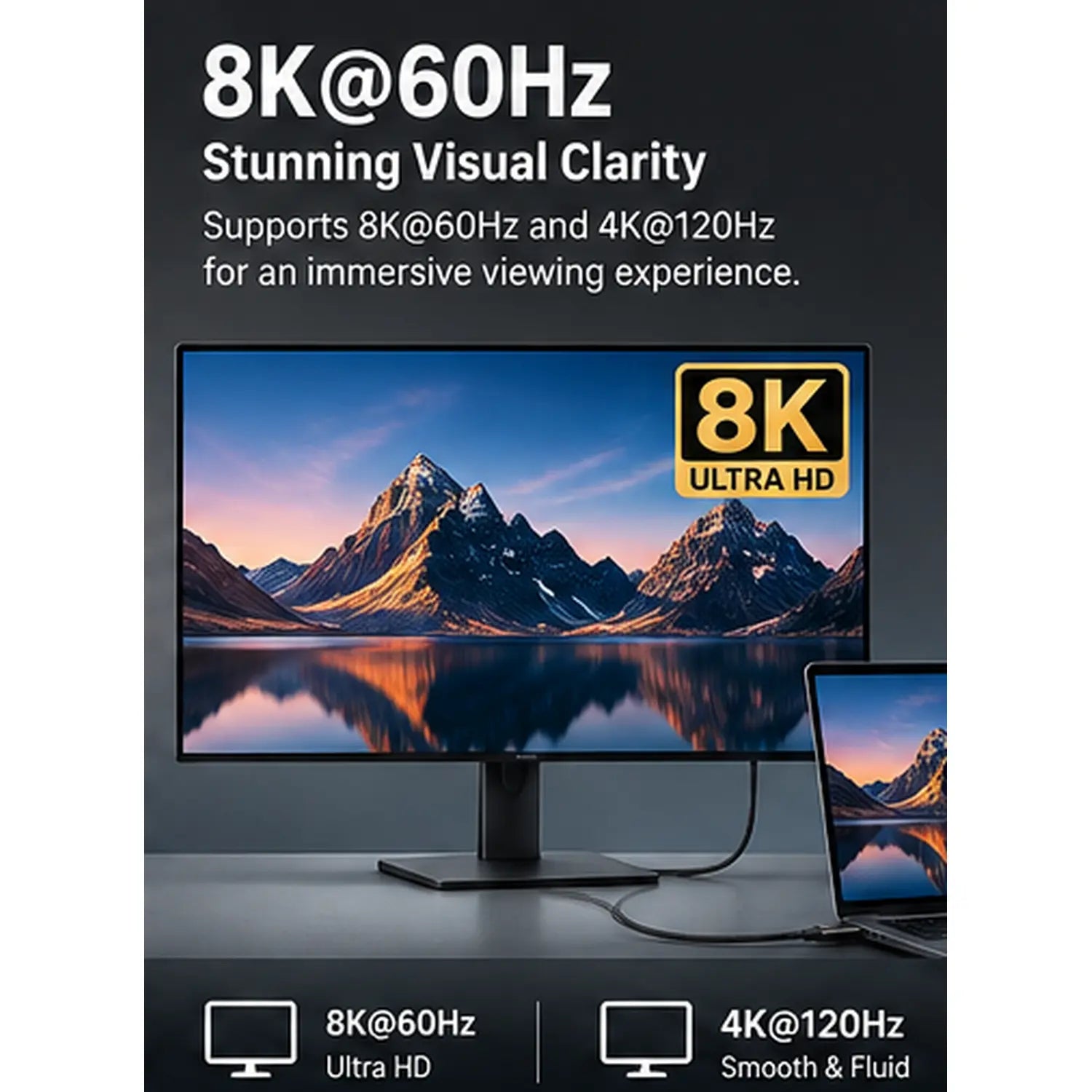 Black-i Thunderbolt 4 Cable 1 Meter with 40Gbps & 8K@60Hz