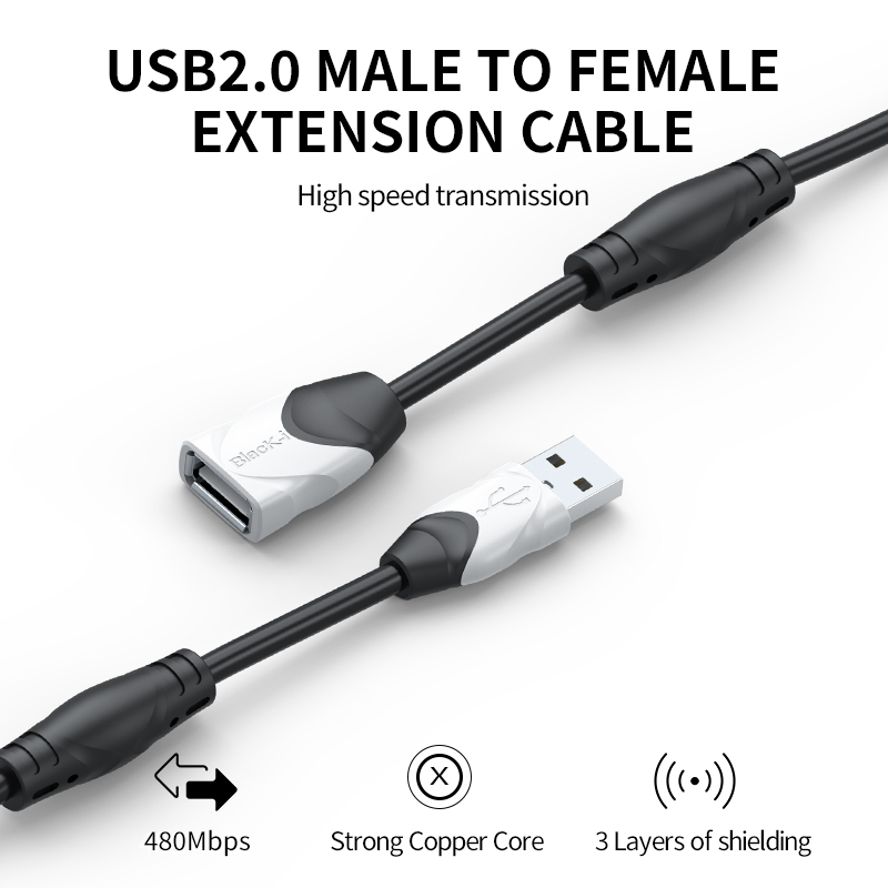 Black-i USB 2.0 Extension Cable 