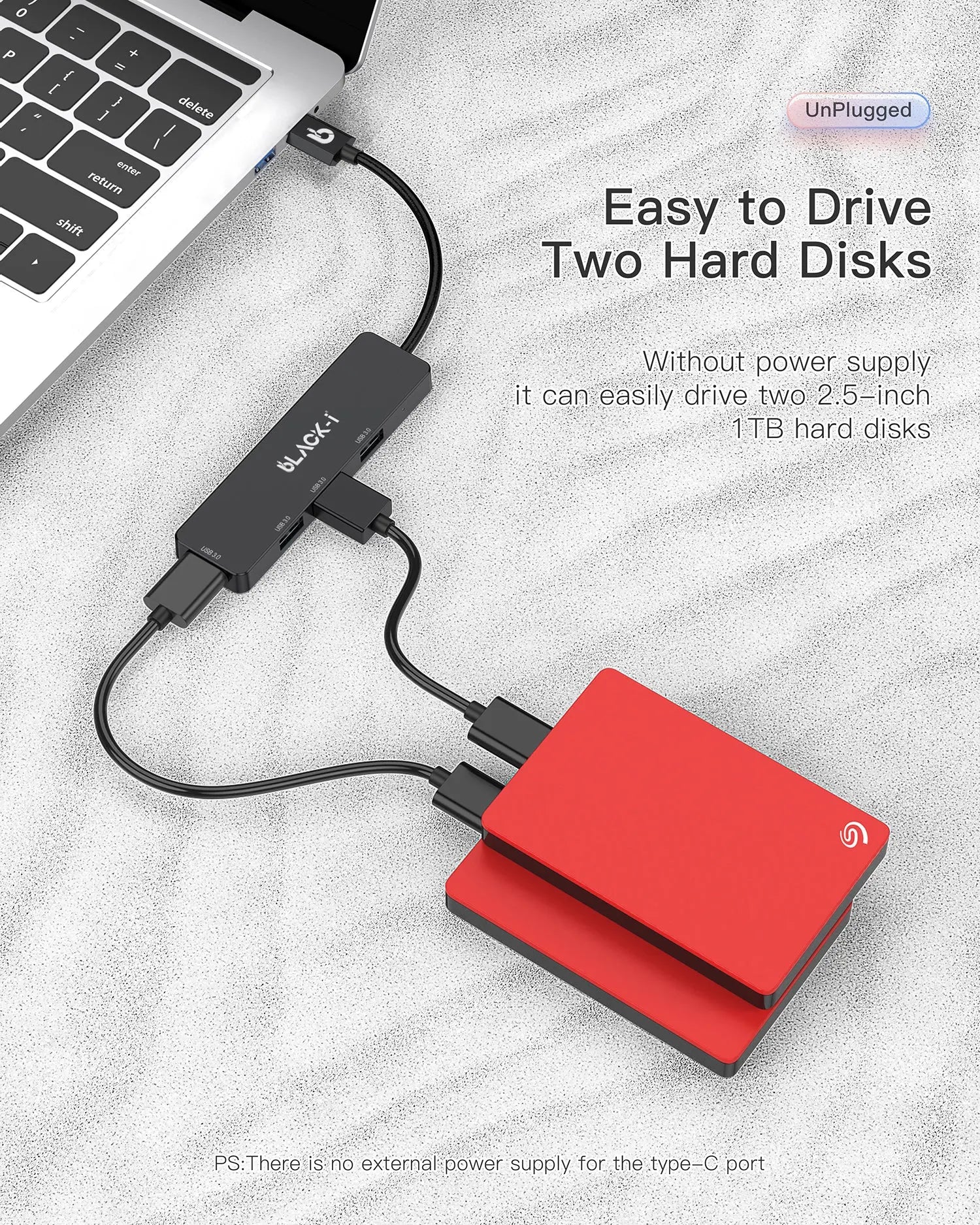 Black-i USB 3.0 4-Port Hub 