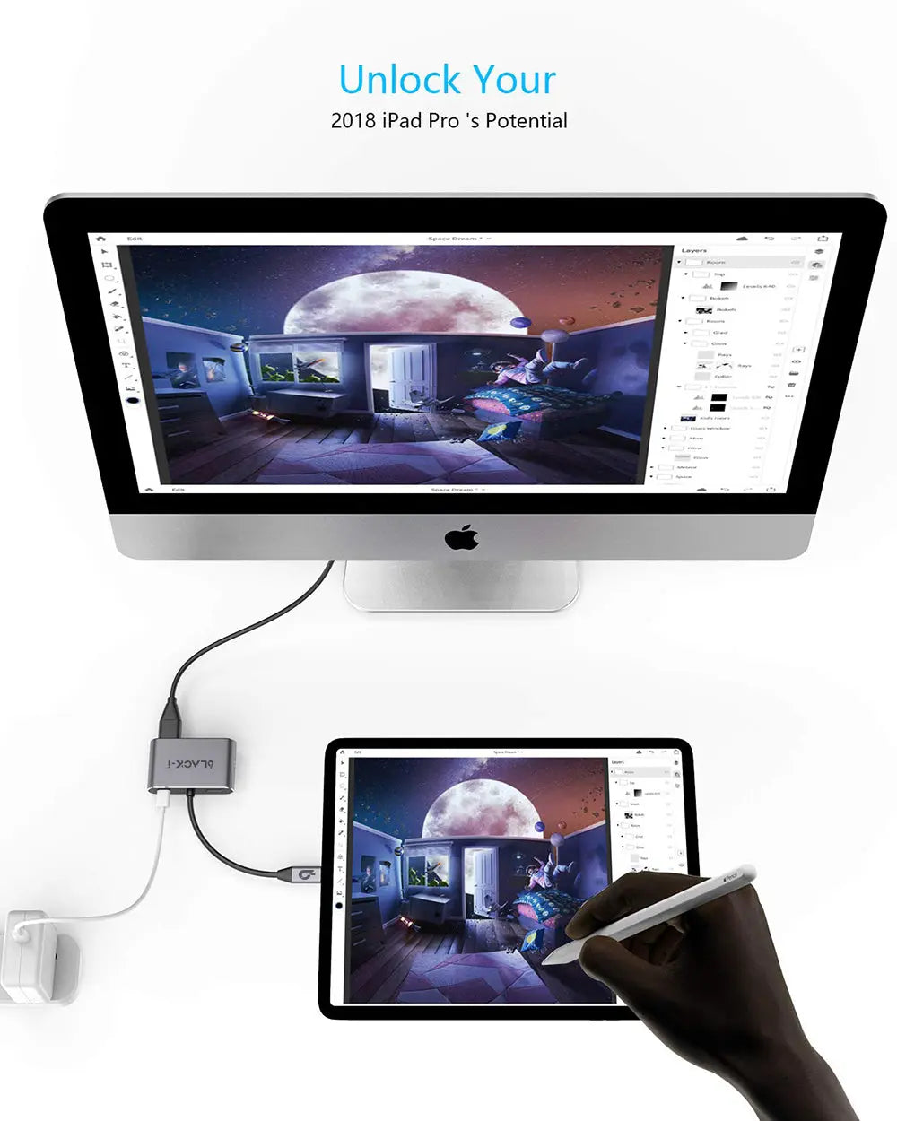 Black-i USB-C 4 in 1 Hub 