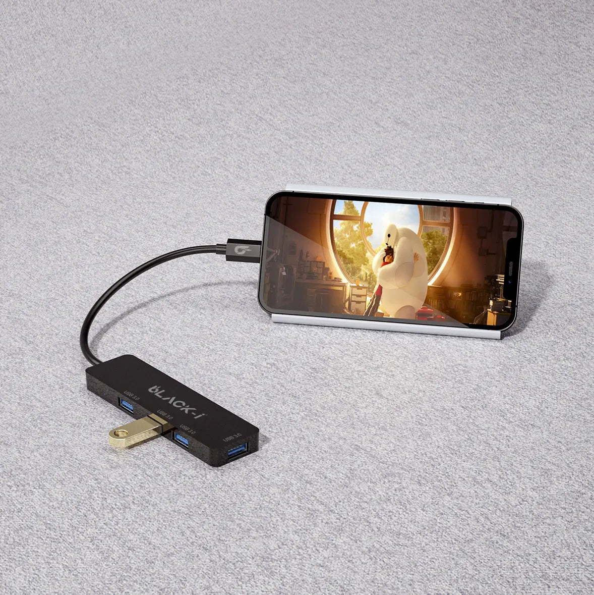 Black-i USB-C to 4-Port USB 3.0 Hub 