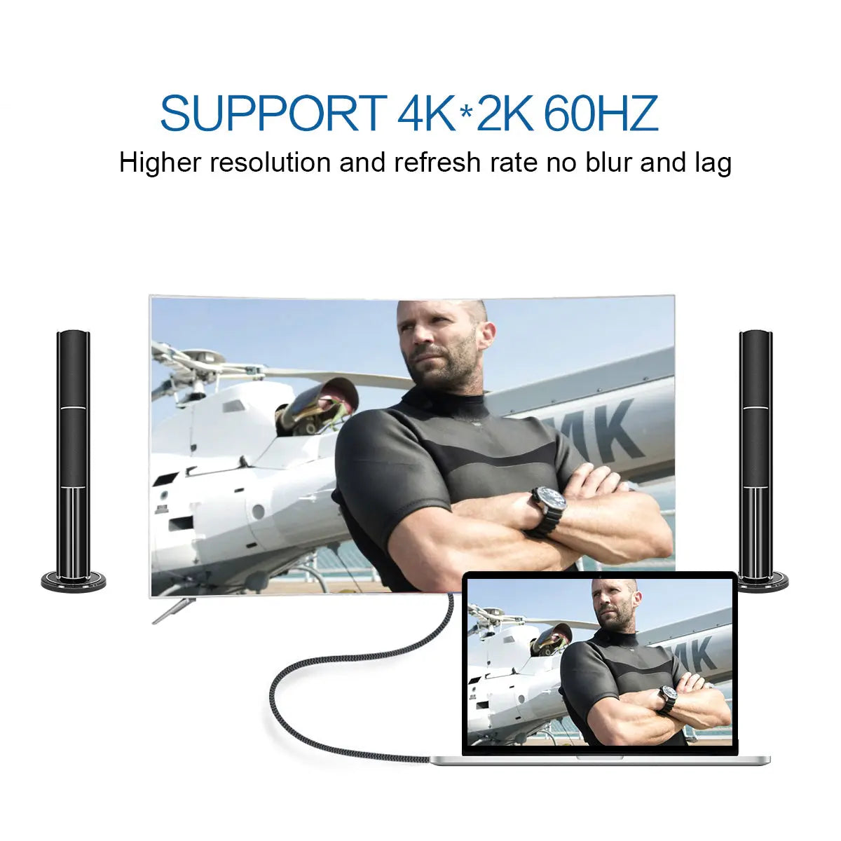 Black-i USB-C to DisplayPort 4K Cable 1.8 Meter 