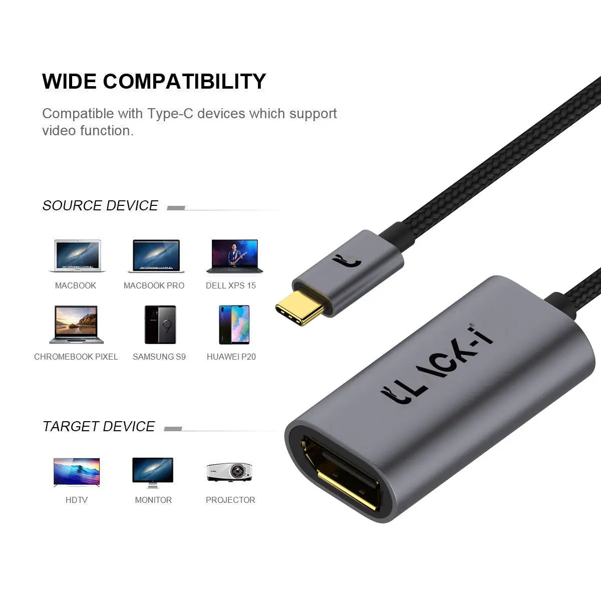 Black-i USB-C to DisplayPort 4K Converter 