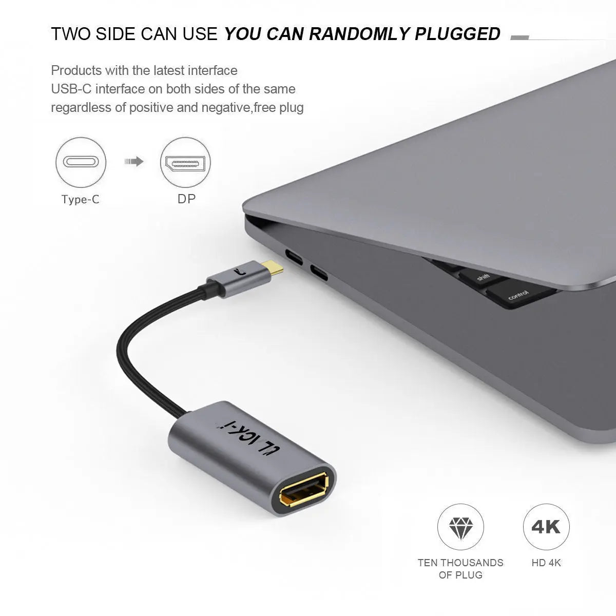 Black-i USB-C to DisplayPort 4K Converter 