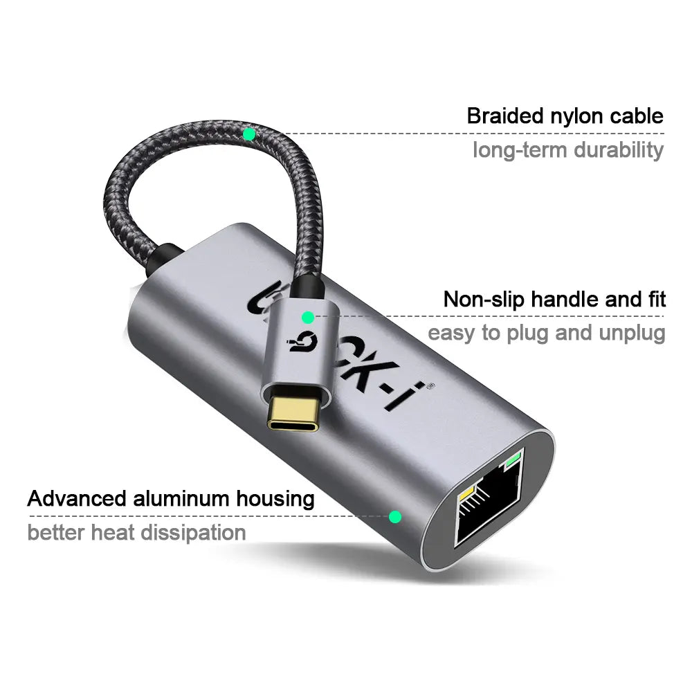 Black-i USB-C to Gigabit LAN Converter 