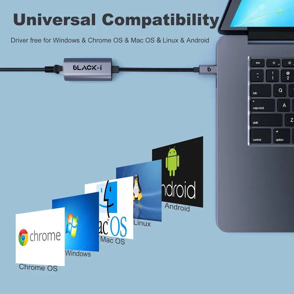 Black-i USB-C to Gigabit LAN Converter 