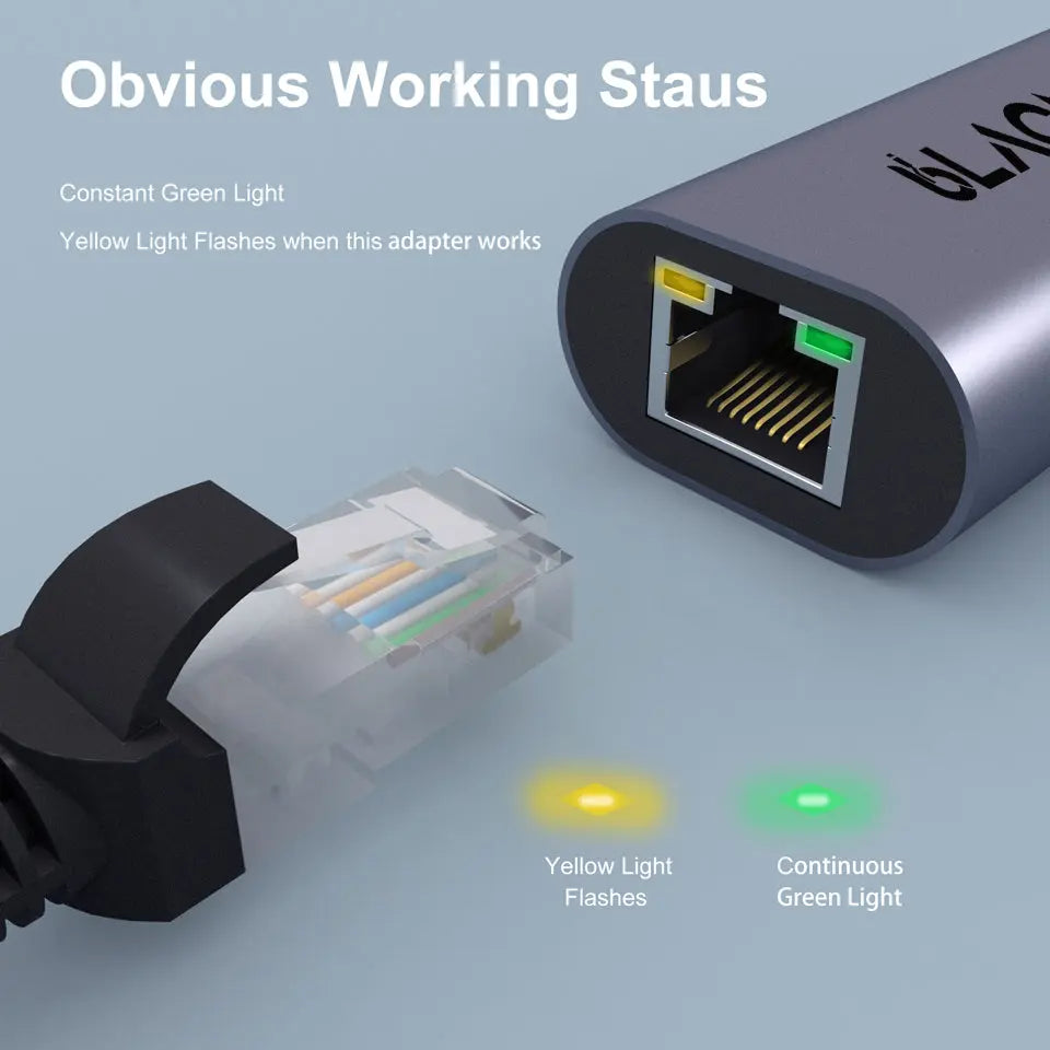 Black-i USB-C to Gigabit LAN Converter 