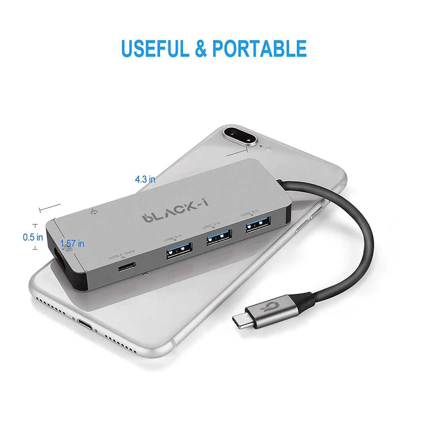 Black-i USB-C to HDMI, USB 3.0, USB-C & PD Multiport Hub 