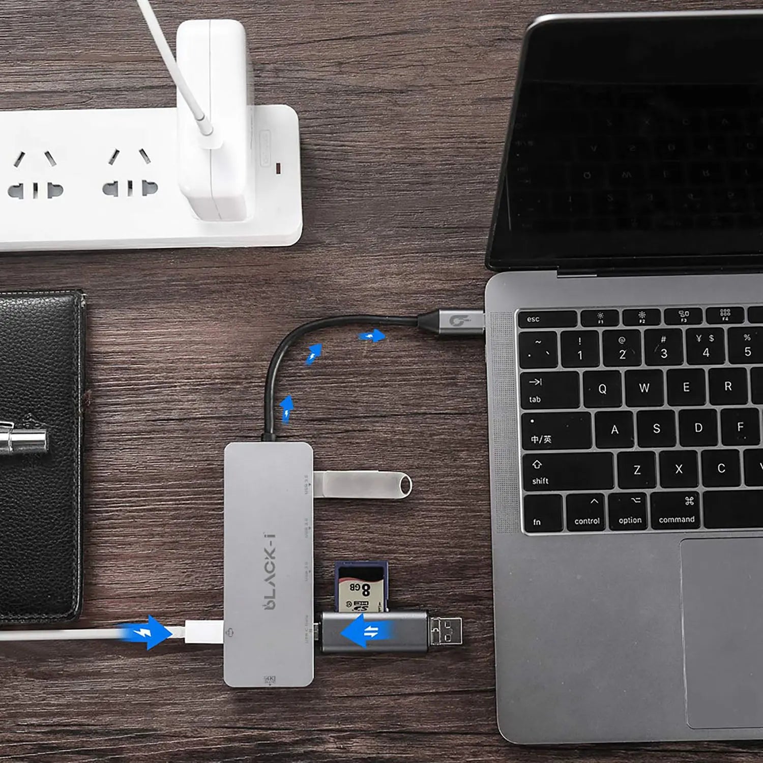 Black-i USB-C to HDMI, USB 3.0, USB-C & PD Multiport Hub 