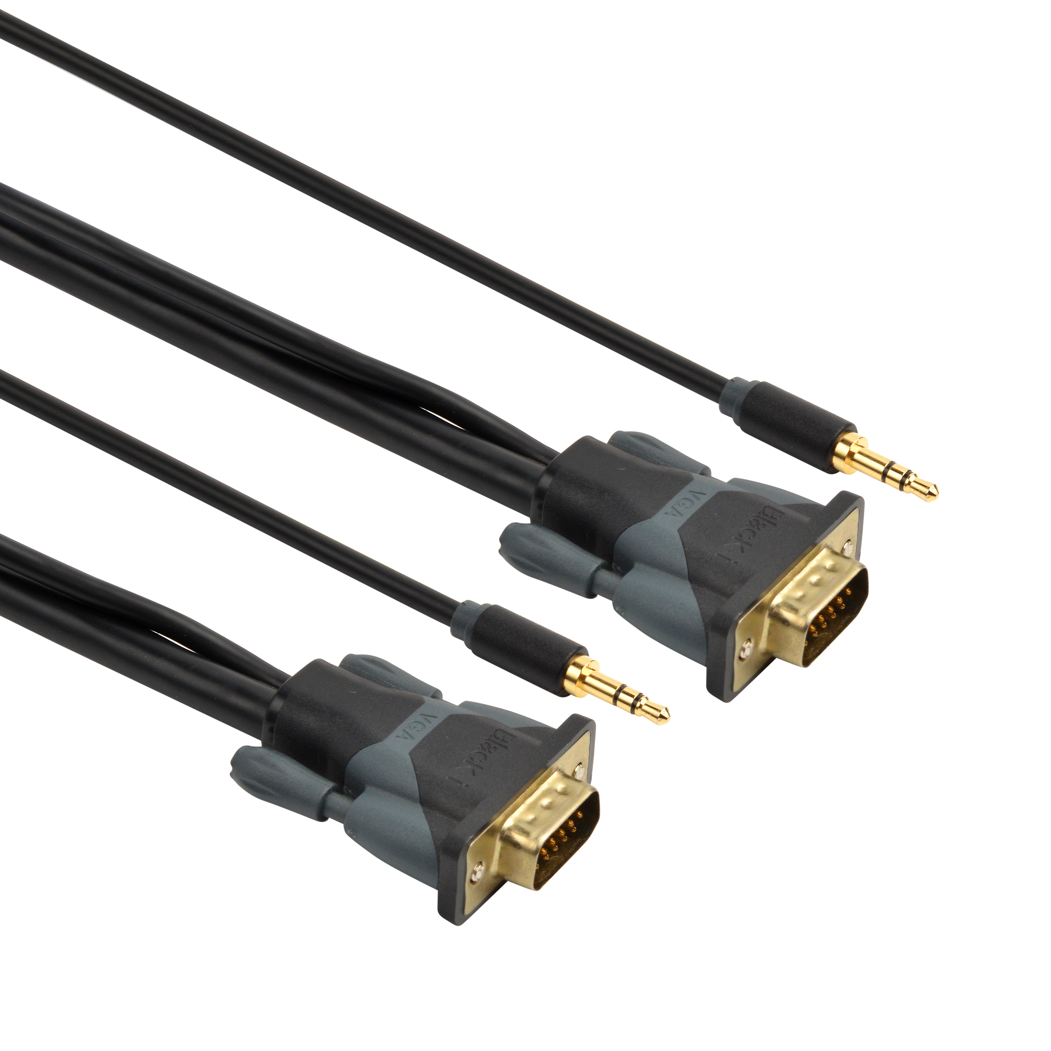 Black-i VGA Cable with 3.5mm Audio 