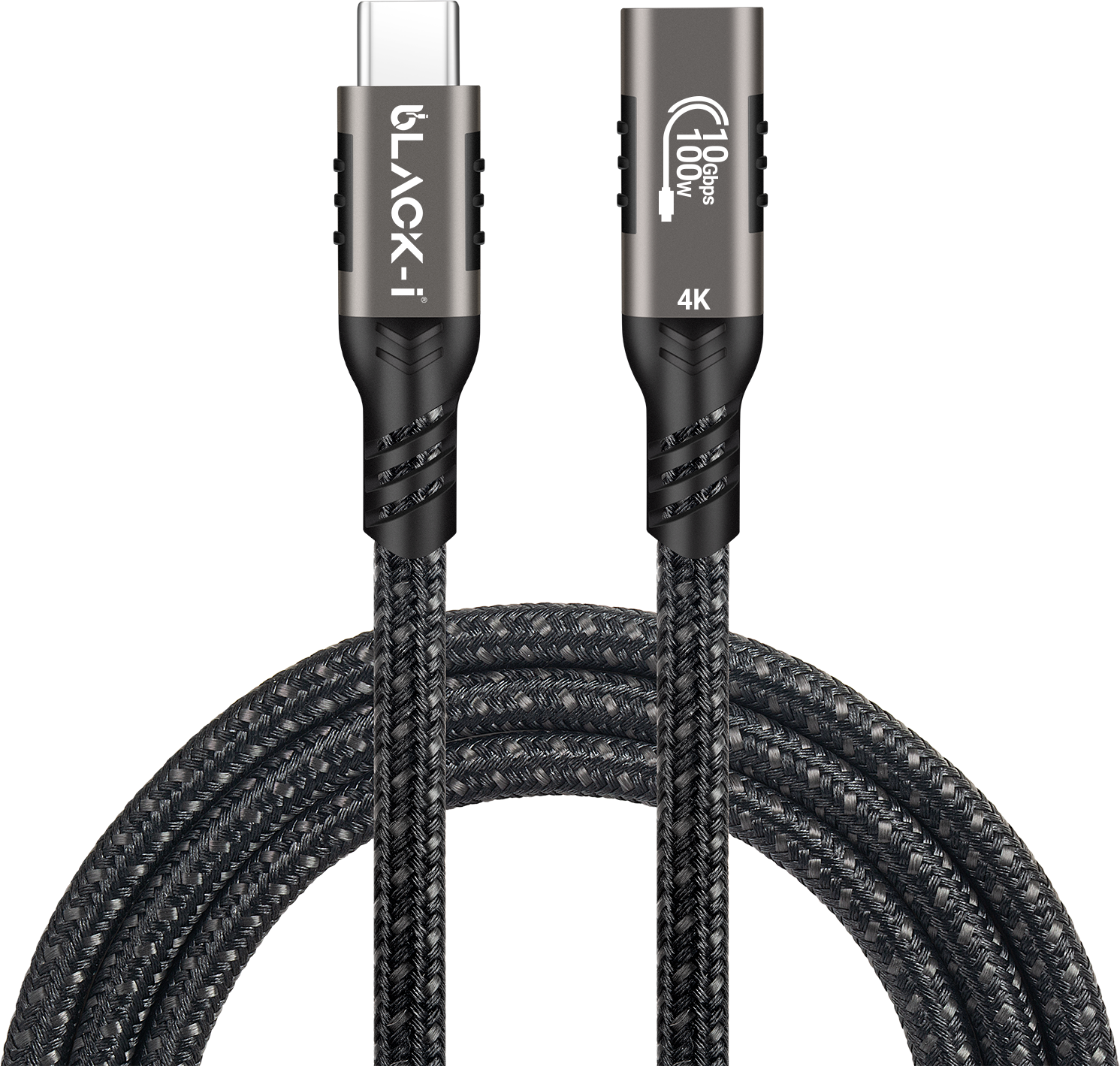 Black-i USB-C Extension 4K Cable - 3 Meter Length with 10 Gbps – Extend Your Connectivity for High-Quality 4K Visuals and Swift Data Transfer