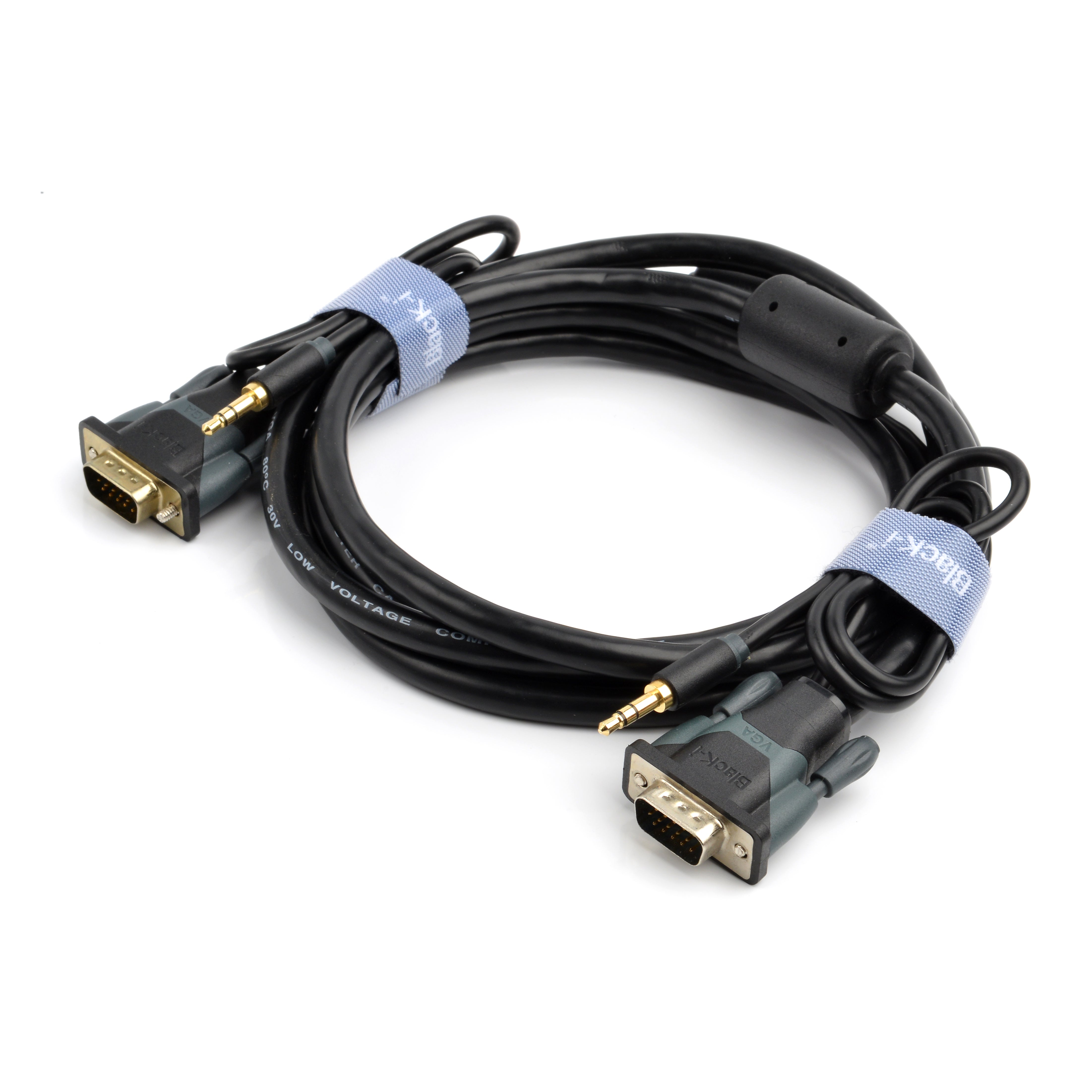 Black-i VGA Cable with 3.5mm Audio – Crisp Visuals, Clear Sound, and Reliable Connectivity for an Immersive Multimedia Experience