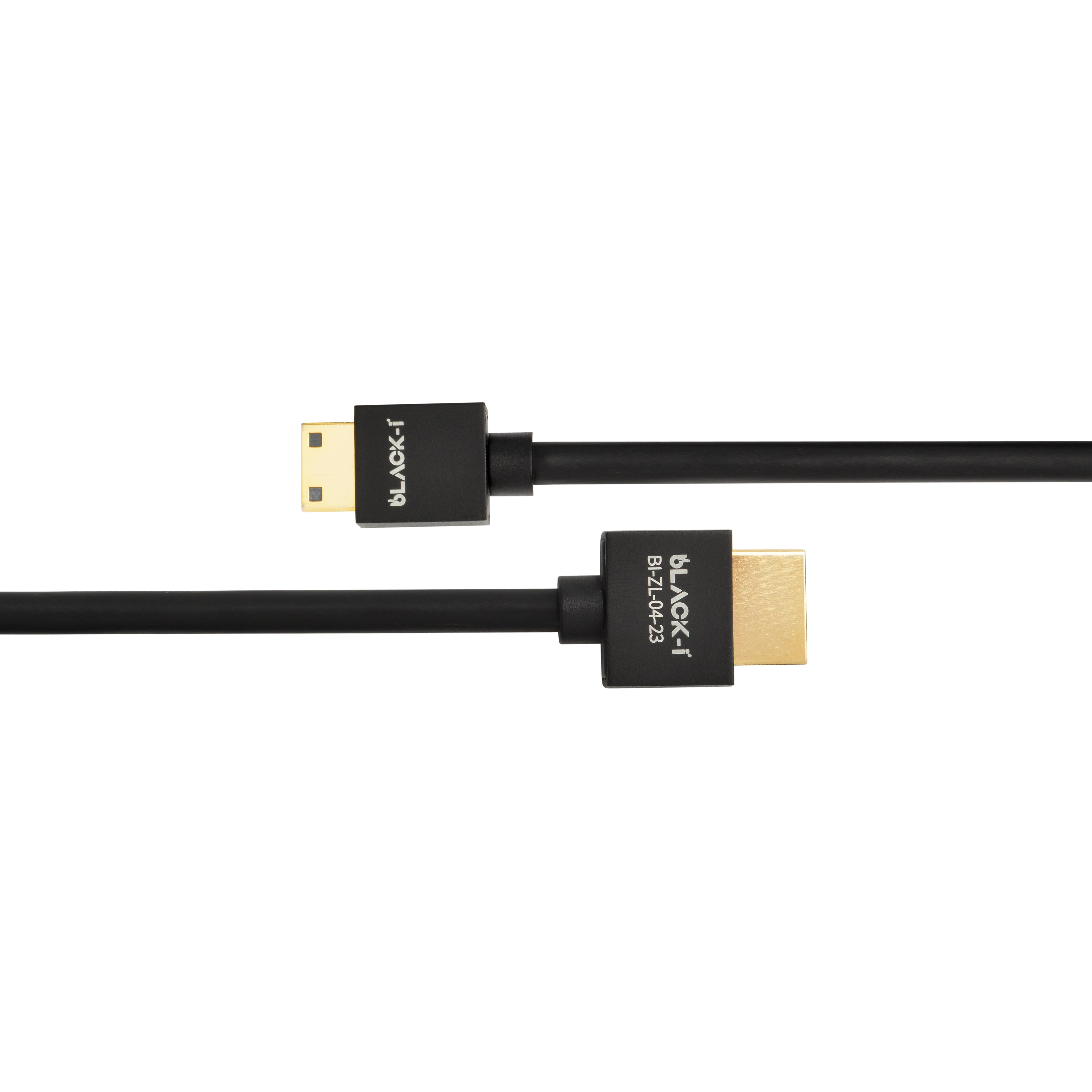 Black-i Mini HDMI to HDMI Cable - 4K@60Hz, 2 Meter Length – Crisp Visuals in a Compact Form for Superior Connectivity