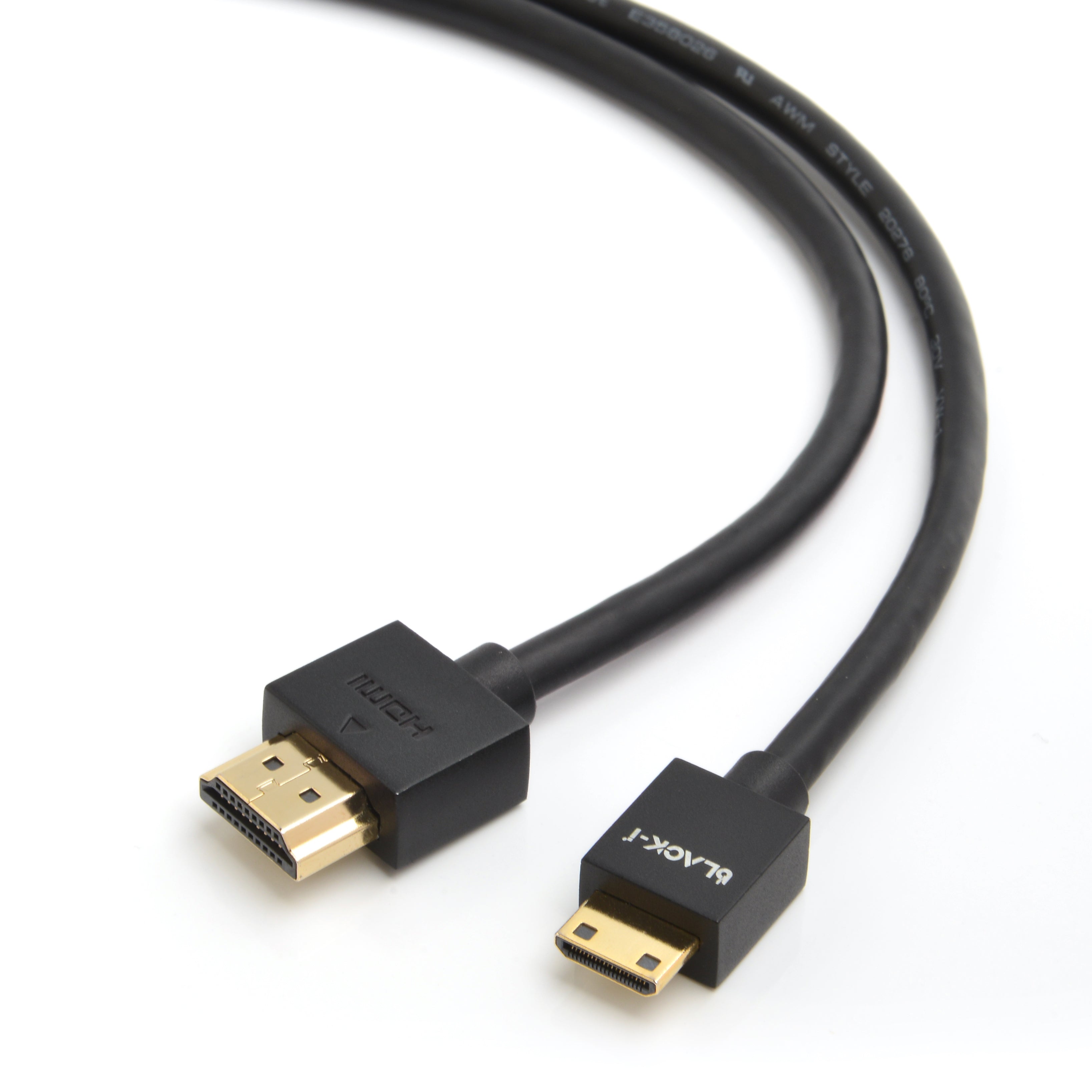 Black-i Mini HDMI to HDMI Cable - 4K@60Hz, 2 Meter Length – Crisp Visuals in a Compact Form for Superior Connectivity