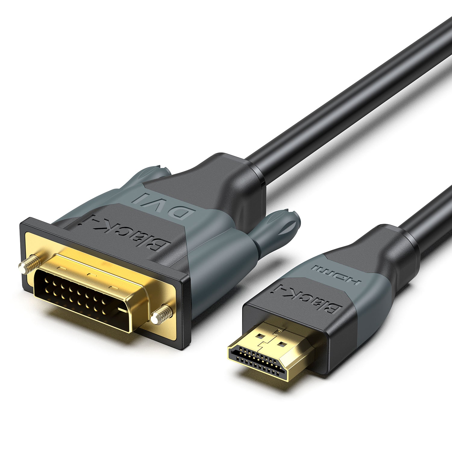 Black-i HDMI to DVI Cable – High-Definition Connectivity for Crisp Visuals and Seamless Multimedia Transmission