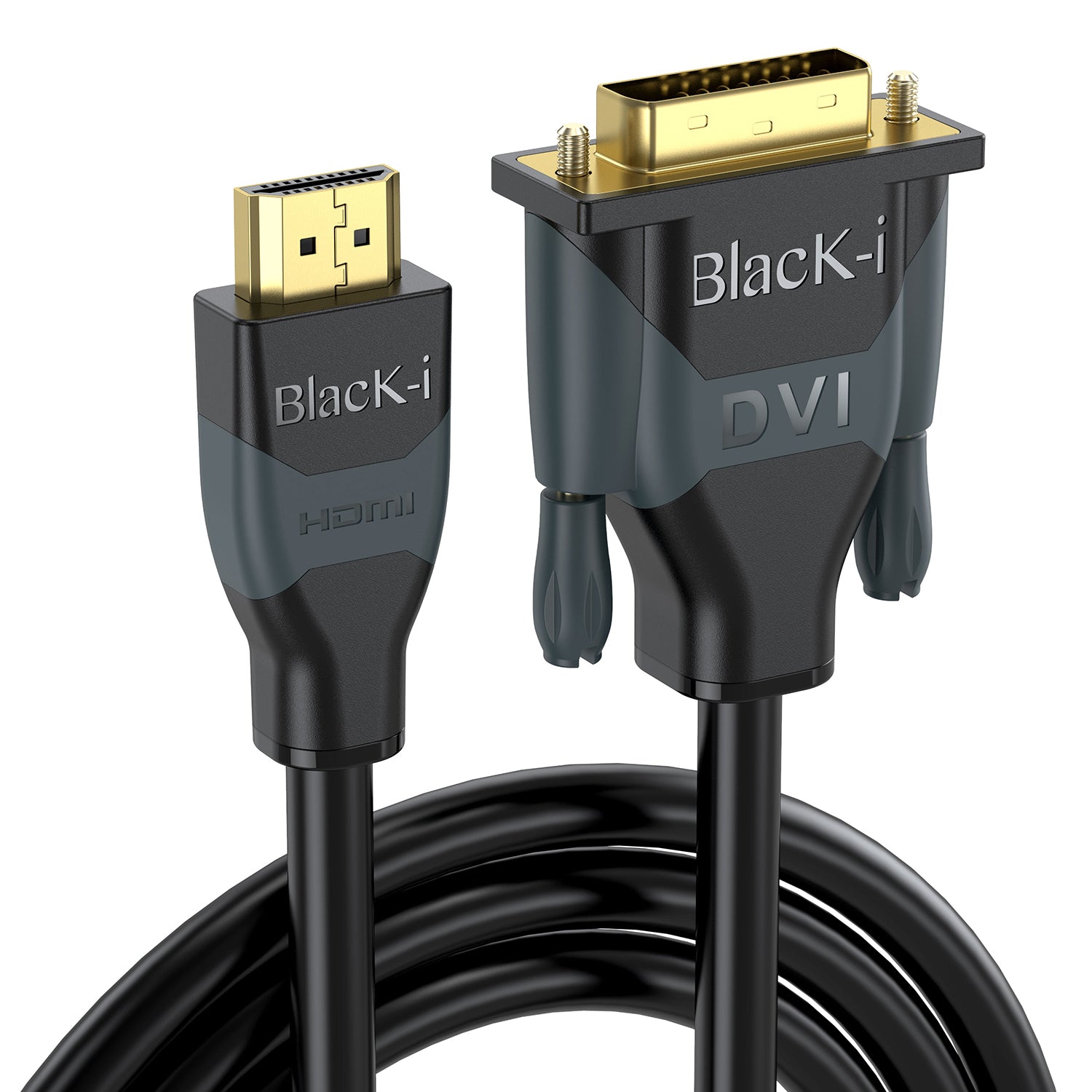 Black-i HDMI to DVI Cable – High-Definition Connectivity for Crisp Visuals and Seamless Multimedia Transmission