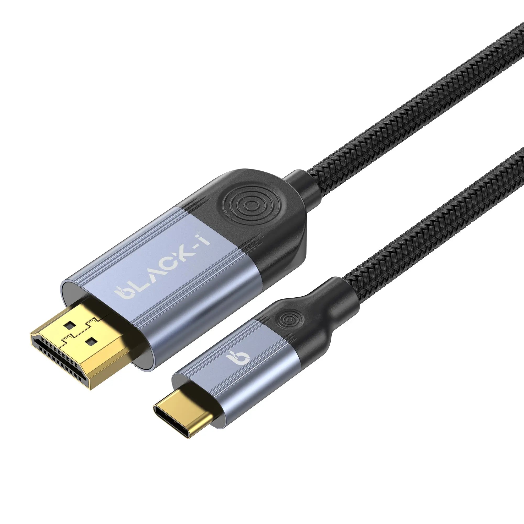 USB-C to HDMI cable 8K@60Hz cotton braided 2 meter by Black-i