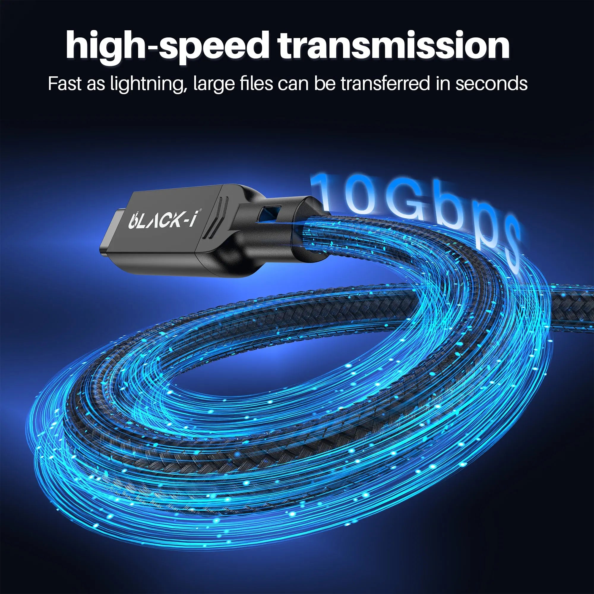 USB-C to USB-C cable high-speed data transmission for fast file transfer