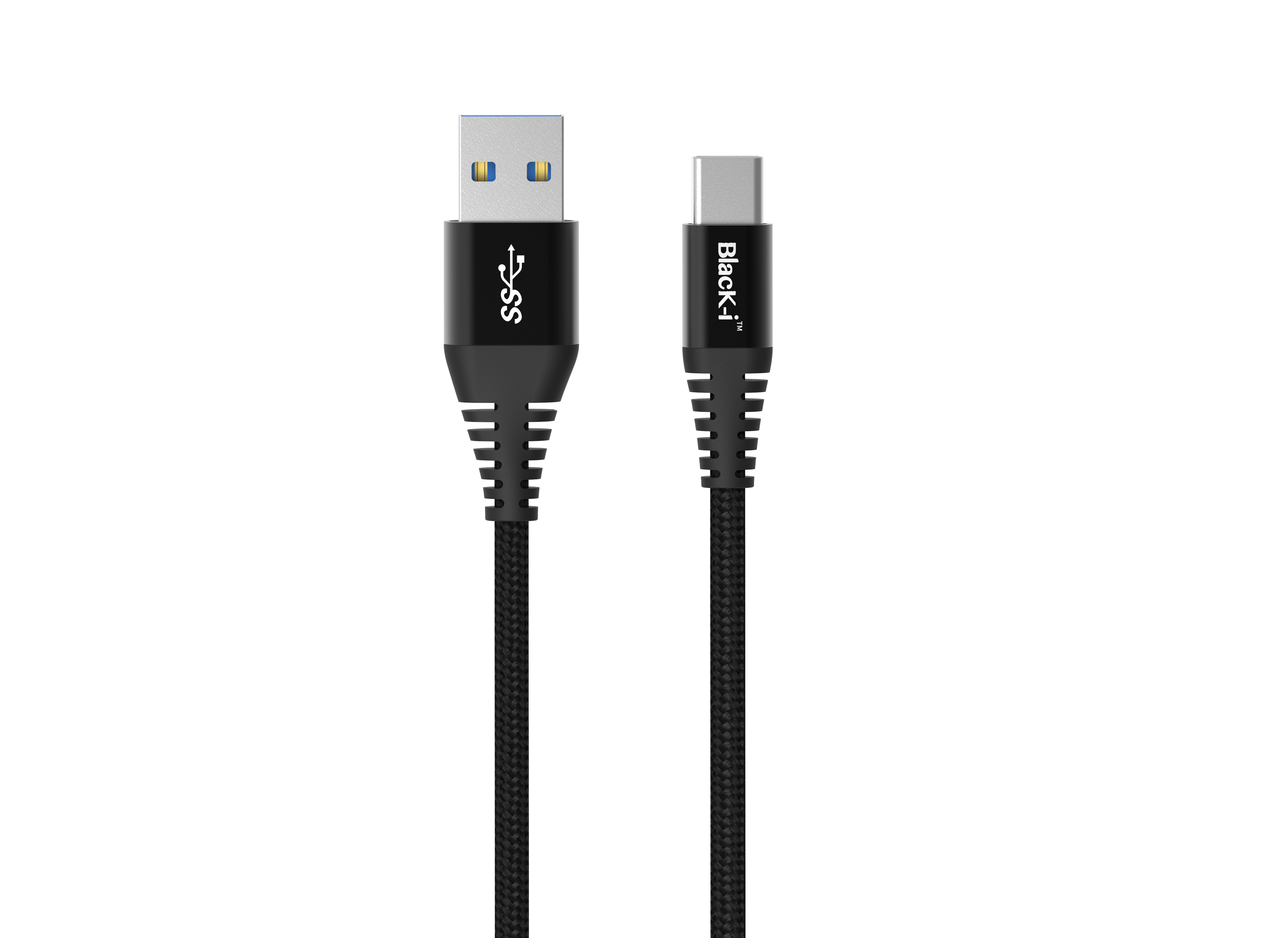 Black-i USB 3.0 to USB-C Cable - 2 Meter Length – Swift Data Transfer and Charging in a Convenient, Extended Design